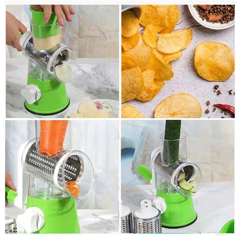 Vegetable Cutter Multifunctional Manual Rotary Cheese Grater Shredder